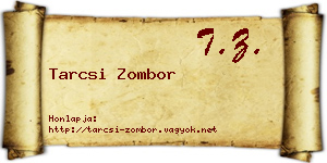 Tarcsi Zombor névjegykártya
